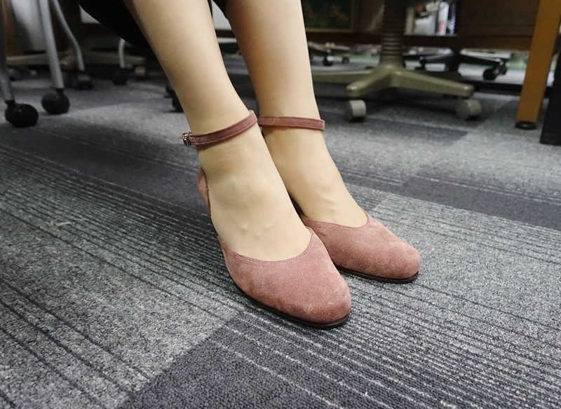 4cmヒールセパレートパンプス アンクルストラップつき 完成 靴の自作工房hiro 趣味コース