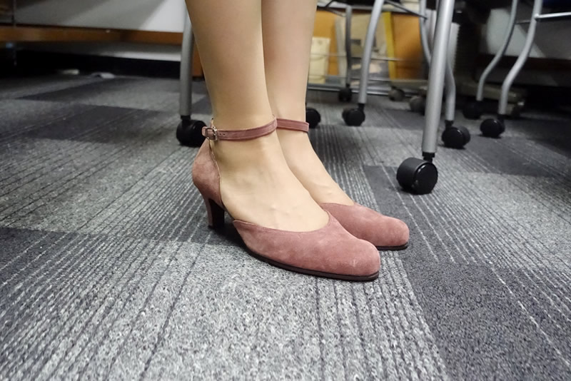 4cmヒールセパレートパンプス アンクルストラップつき 完成 靴の自作工房hiro 趣味コース