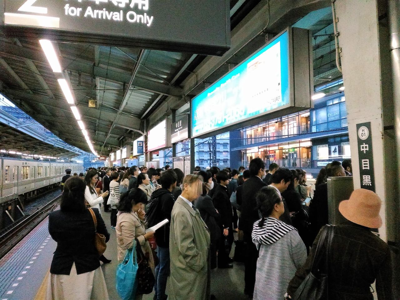 東急東横線 その3 夕ラッシュ時混雑 中目黒駅での乗降観察 Shinoの鉄道ブログ