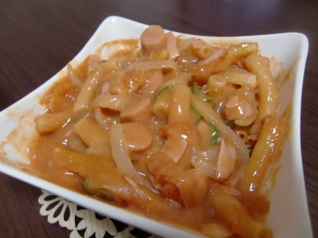 焼きナポリタンを混ぜてみました