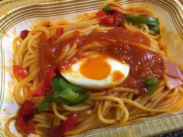 オーマイのお月見ナポリタン完成!