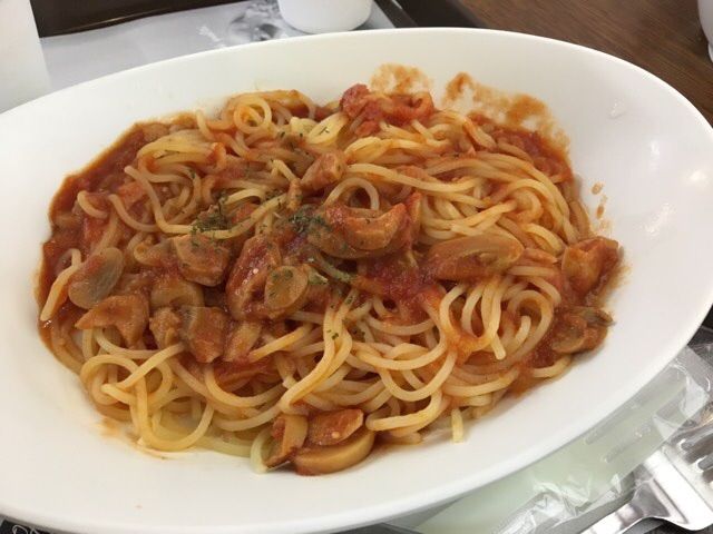 科学博物館内カフェのナポリタン