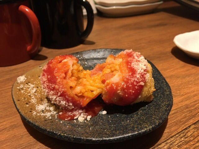 ナポリタン串を割ってみる