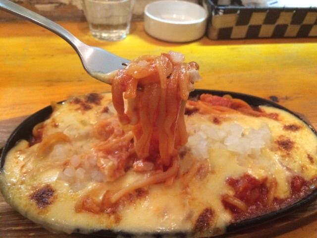 焼きナポリタンをリフトアップ!