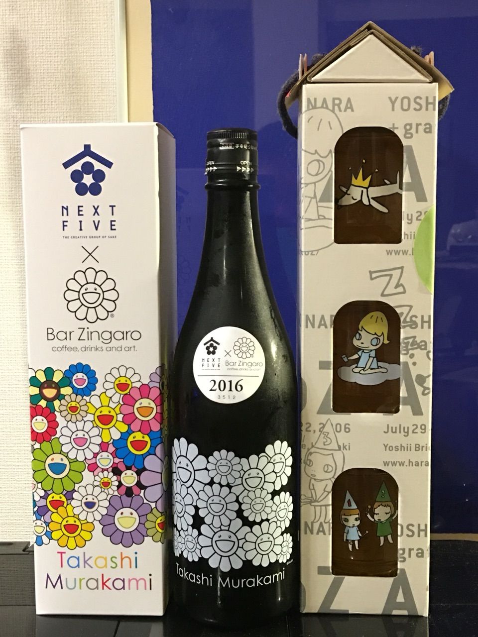 日本酒　NEXT FIVE x Bar Zingaro タカシ・ムラカミ　村上隆 村上隆と秋田の醸造ユニットがコラボ酒「Takashi Murakami×NEXT5」を