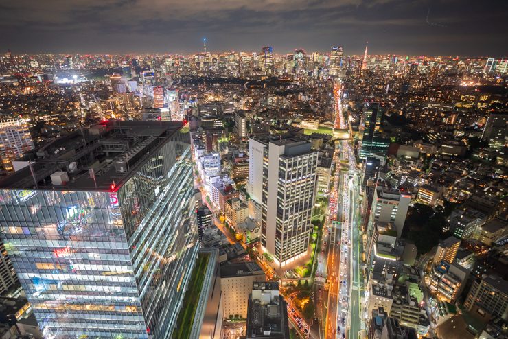 渋谷スカイ-東京スカイツリーと東京タワー