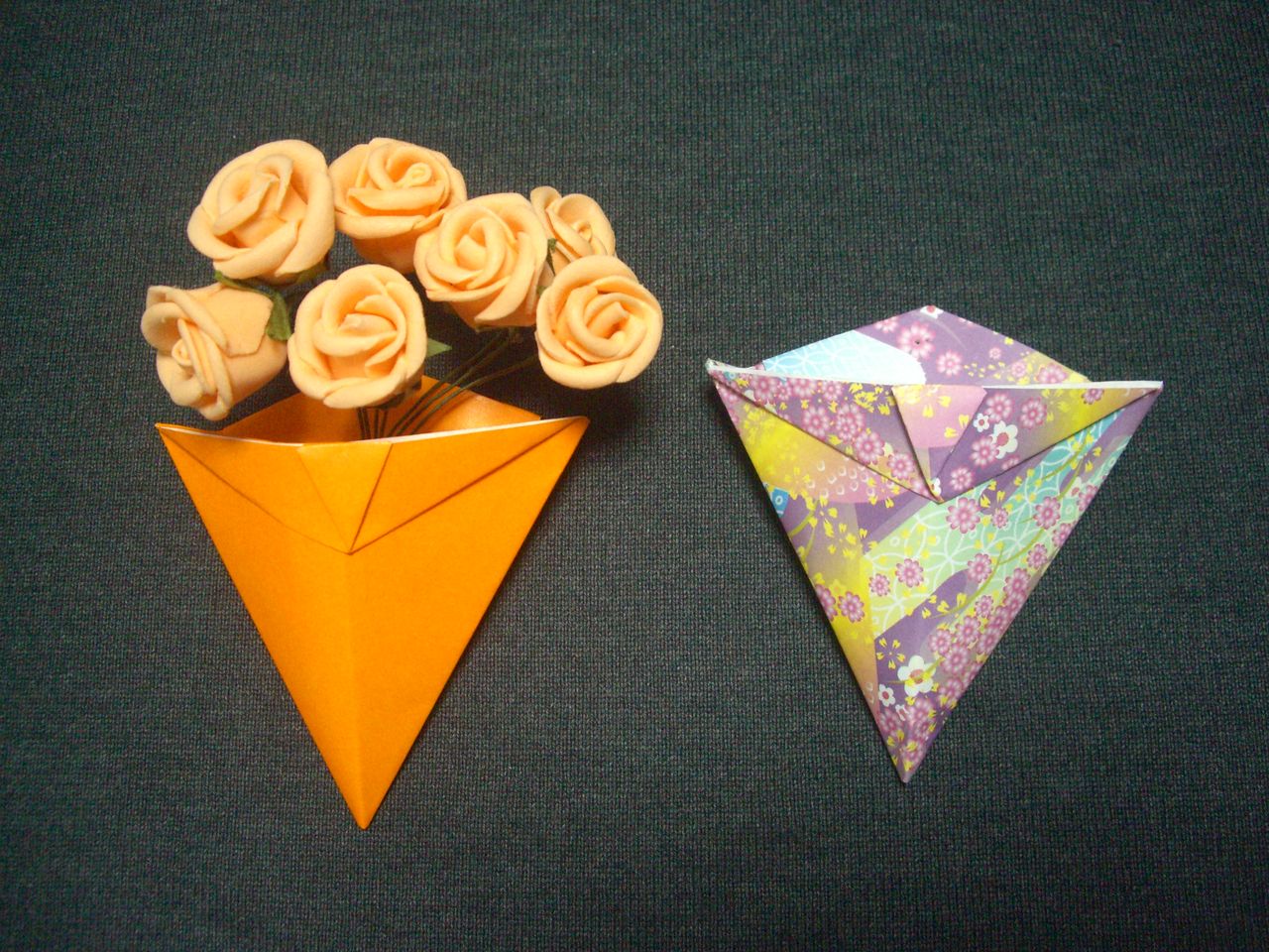 Origami おりがみ遊び 壁掛け用 花瓶 Ebisuchachaのブログ