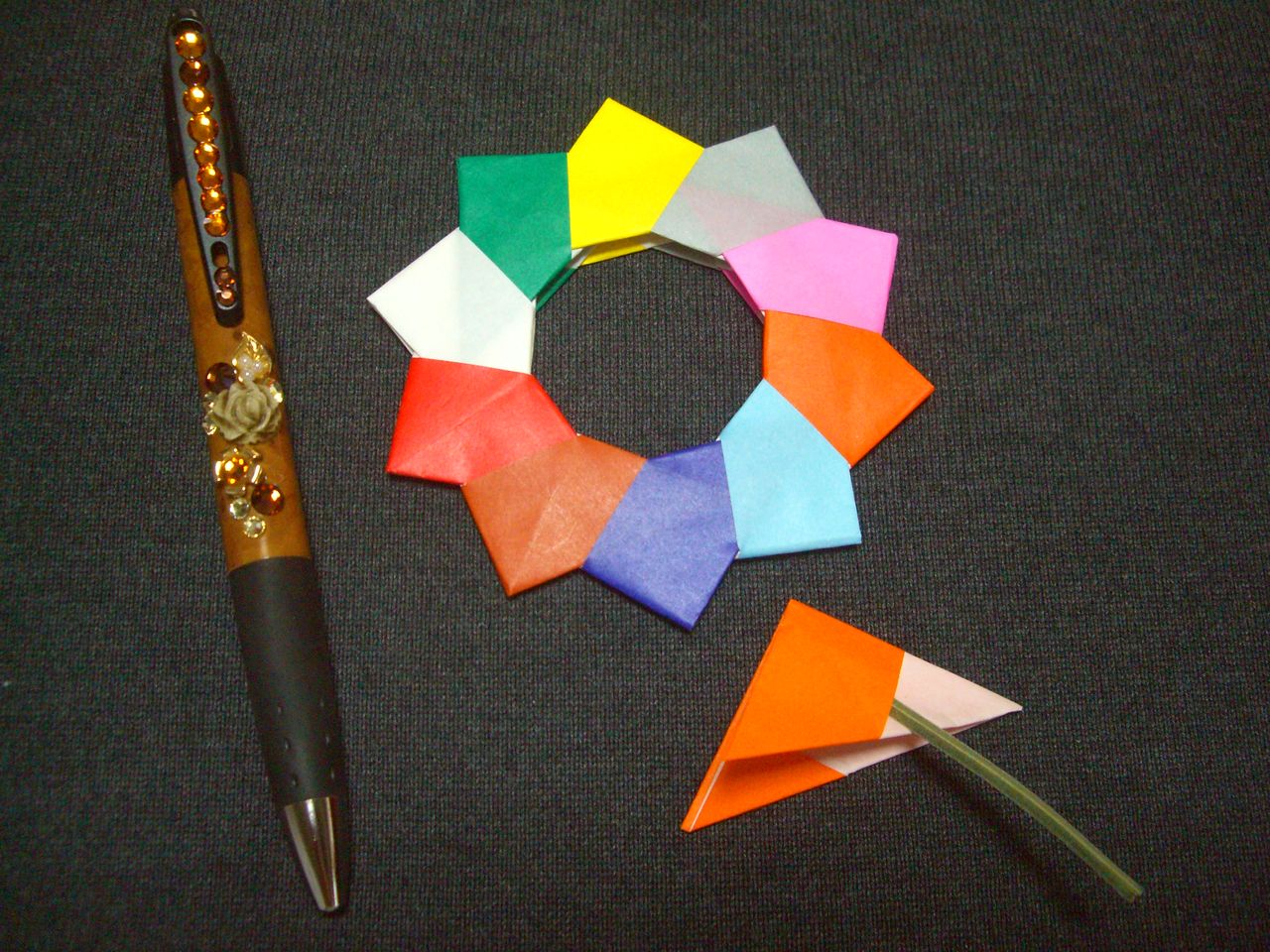 Origami おりがみ遊び 10角形のリース Ebisuchachaのブログ