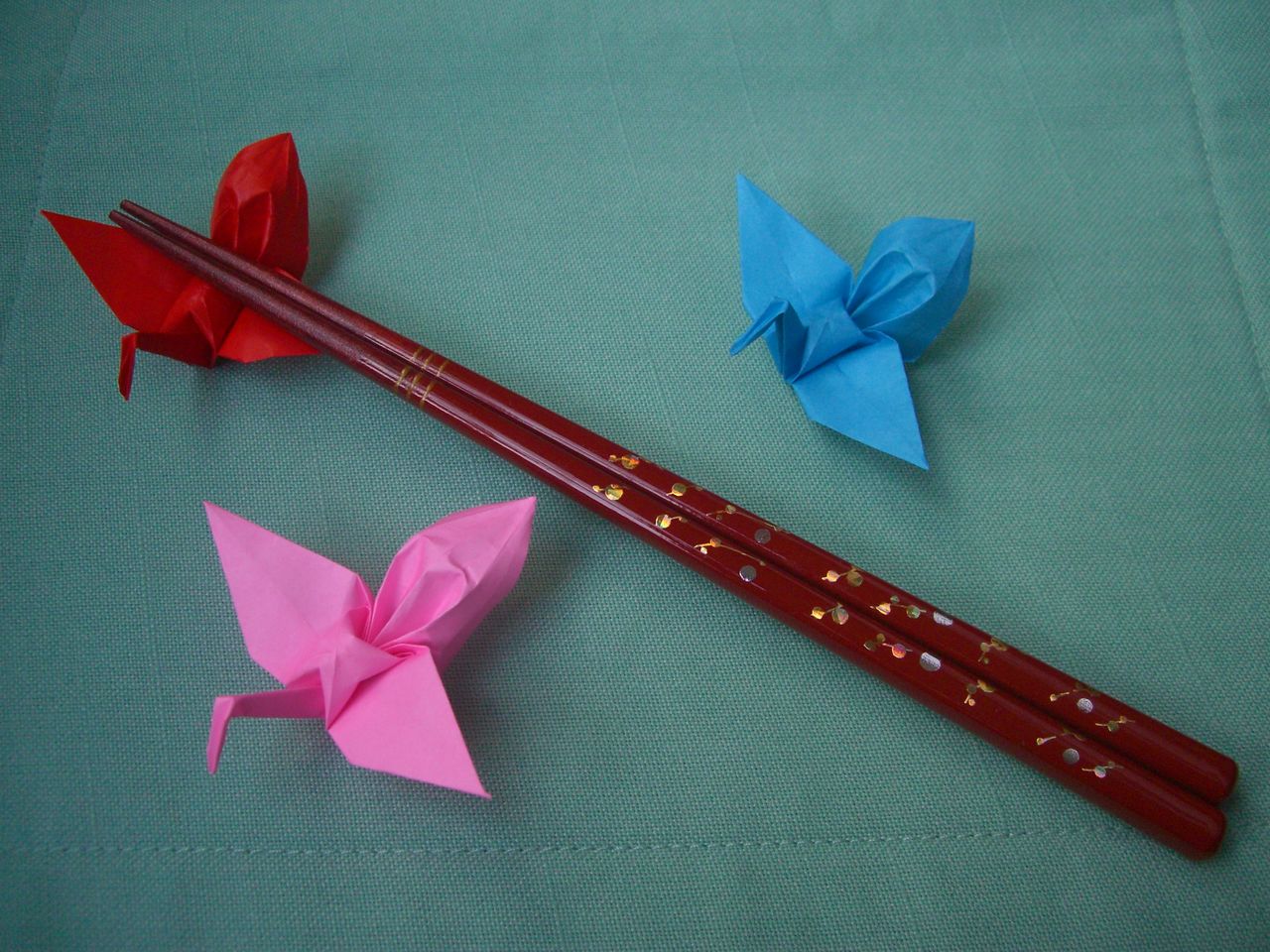Origami おりがみ遊び 鶴の箸置き Ebisuchachaのブログ