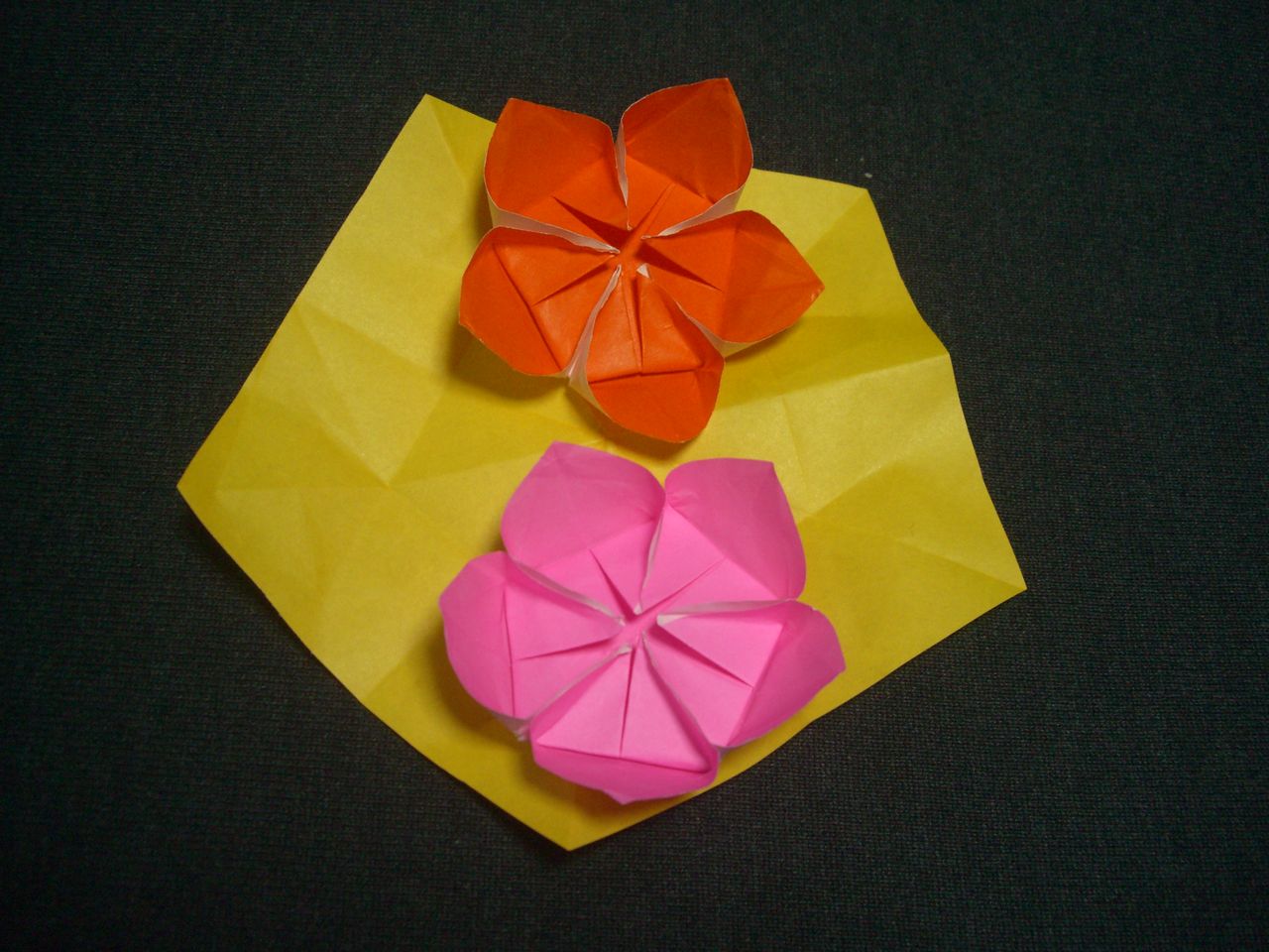 Origami おりがみ遊び お花 花びら5枚 Ebisuchachaのブログ