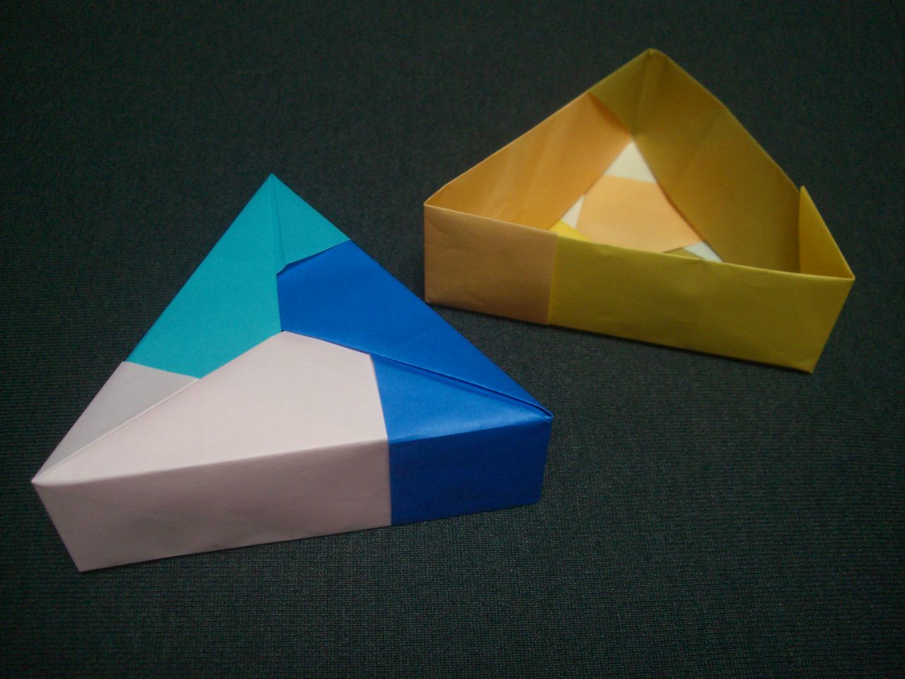 Origami おりがみ遊び ともえ三角箱 Ebisuchachaのブログ