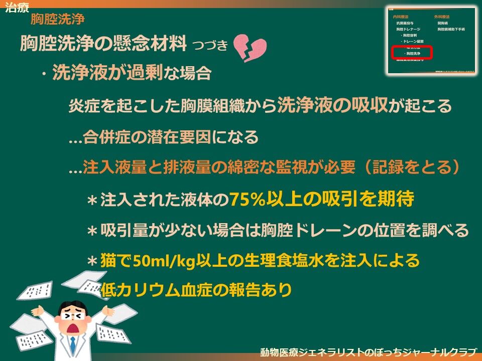 文献 犬猫 膿胸管理15レビュースライド版7 治療 胸腔洗浄 線維素溶解薬 Pmid 動物医療ジェネラリストのぼっちジャーナルクラブ