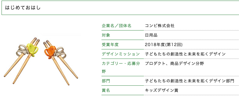 はじめておはし 2018年度 第12回 キッズデザイン賞 キッズデザイン賞 KIDS DESIGN AWARD キッズデザイン賞 はじめておはし 2018年度 第12回 キッズデザイン賞 キッズデザイン賞 KIDS DESIGN AWARD キッズデザイン賞