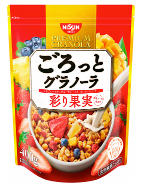 ごろっとグラノーラ 彩り果実 400g 日清食品グループ 🔊 ごろっとグラノーラ 彩り果実 400g 日清食品グループ 🔊