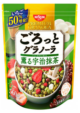 ごろっとグラノーラ 薫る宇治抹茶 360g 日清食品グループ 🔊 ごろっとグラノーラ 薫る宇治抹茶 360g 日清食品グループ 🔊
