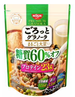 ごろっとグラノーラ まるごと大豆 糖質60 オフ 360g 日清食品グループ 🔊 ごろっとグラノーラ まるごと大豆 糖質60 オフ 360g 日清食品グループ 🔊