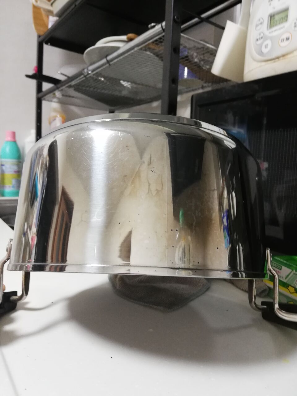 ピカピカになったステンレス鍋