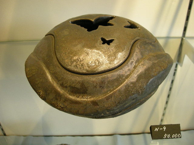 越前焼の名工 福嶋伸彦 【ほたる窯】 鉄釉逸品 還元窯変美花器 【
