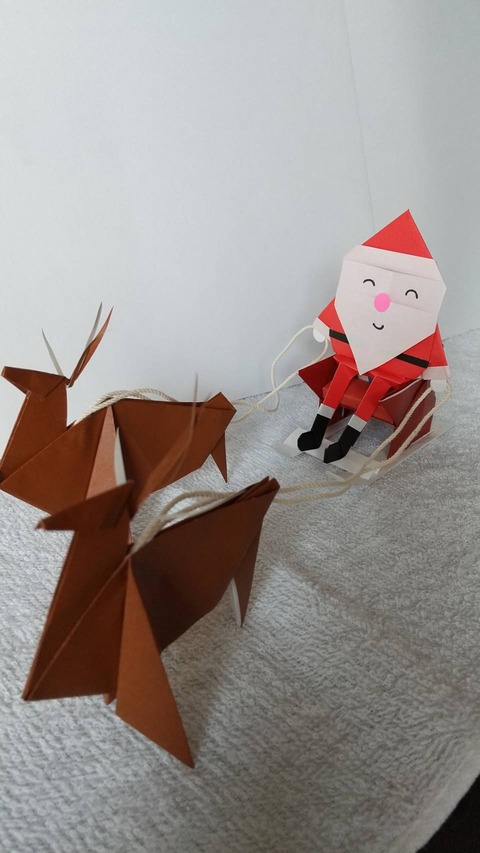 折り紙のサンタ１