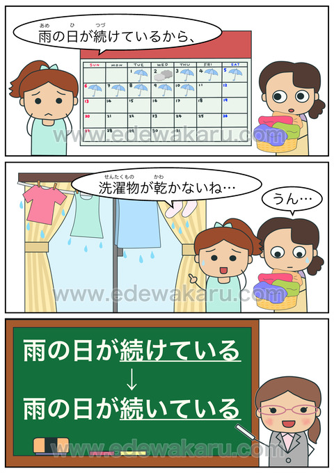 blog雨の日が続けている