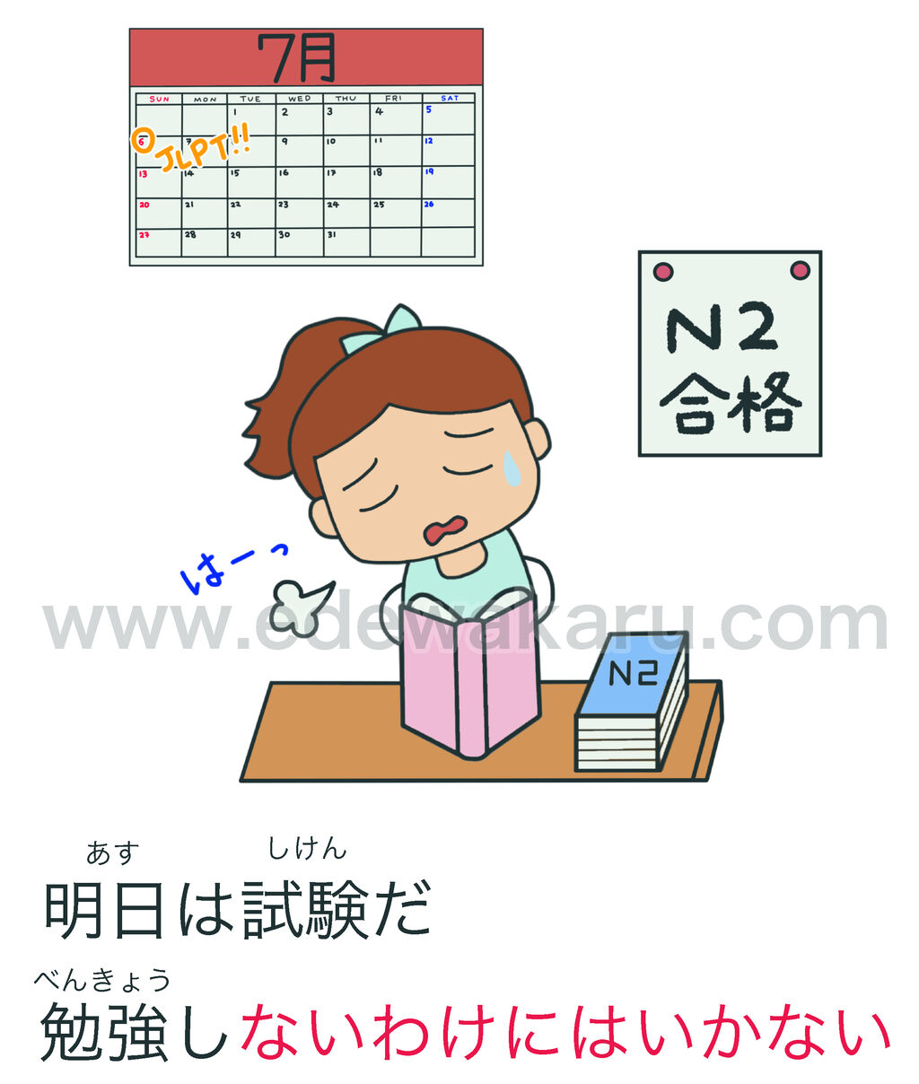 ないわけにはいかない 日本語能力試験 Jlpt N３ 絵でわかる日本語