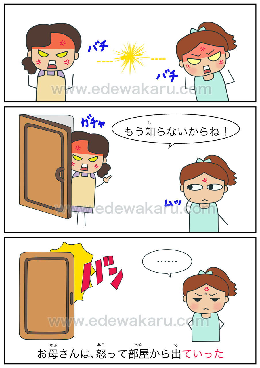 ていく 遠ざかる移動 日本語能力試験 Jlpt N４ 絵でわかる日本語