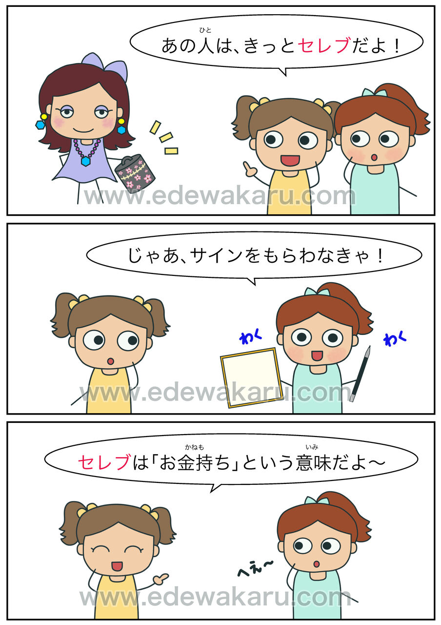 セレブ 和製英語 絵でわかる日本語 セレブ 和製英語 絵でわかる日本語