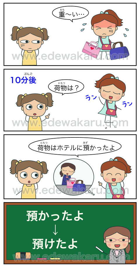 「荷物はホテルに預かったよ」