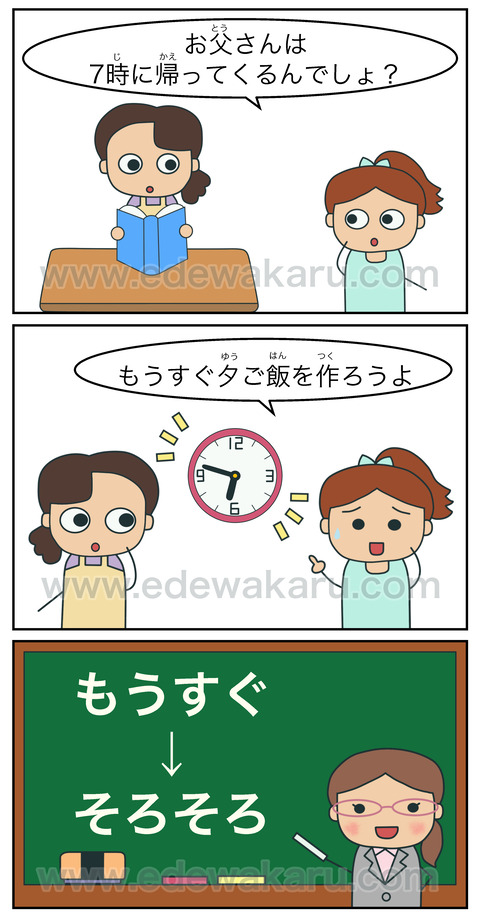 blogもうすぐ夕ご飯を作ったほうがいいよ