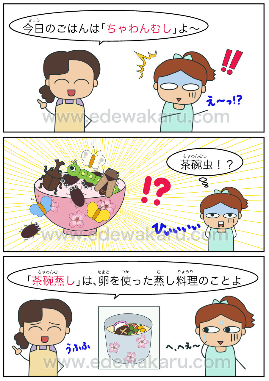 茶碗蒸し 絵でわかる日本語 茶碗蒸し 絵でわかる日本語