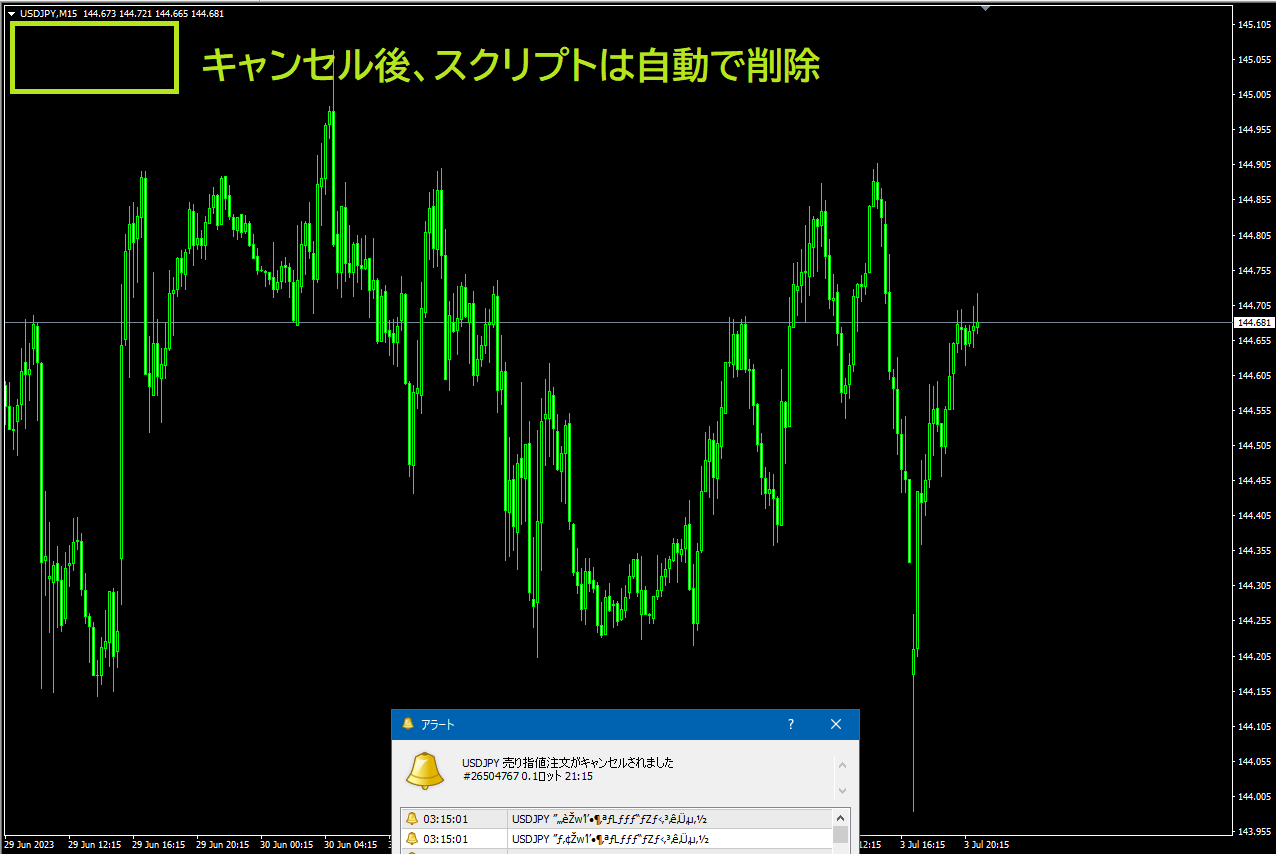 EDGE-SCRIPT# 新規注文キャンセル・タイマーSCRIPT : MT4 インジケーター倉庫クラウド館