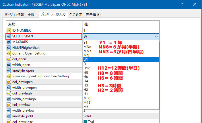 EDGE# MultiSpan_OHLC_Midx2+BT→+Alert→V2 追加(年,半期 EDGE# MultiSpan_OHLC_Midx2+BT→+Alert→V2 追加(年,半期