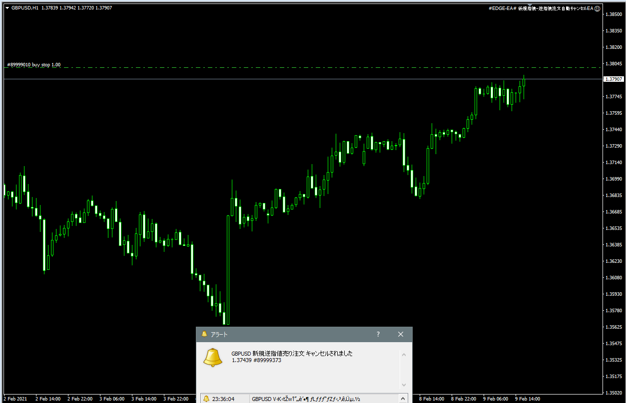 EDGE-EA# 新規指値・逆指値注文自動キャンセルEA : MT4 インジケーター倉庫クラウド館