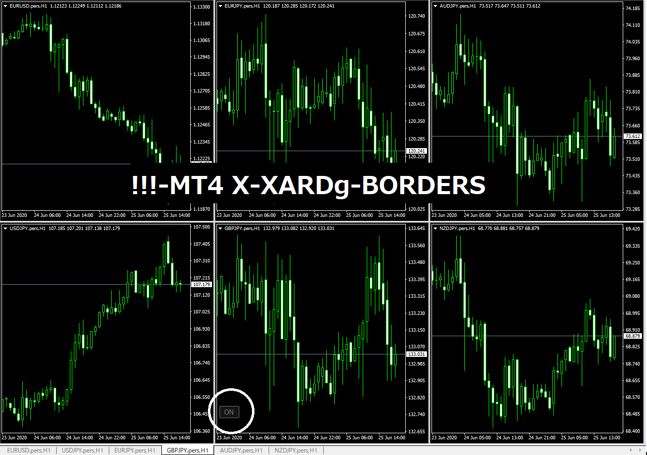 MT4 X-XARDg-BORDERS チャートの枠を消すインジ(多くの通貨ペア MT4 X-XARDg-BORDERS チャートの枠を消すインジ(多くの通貨ペア