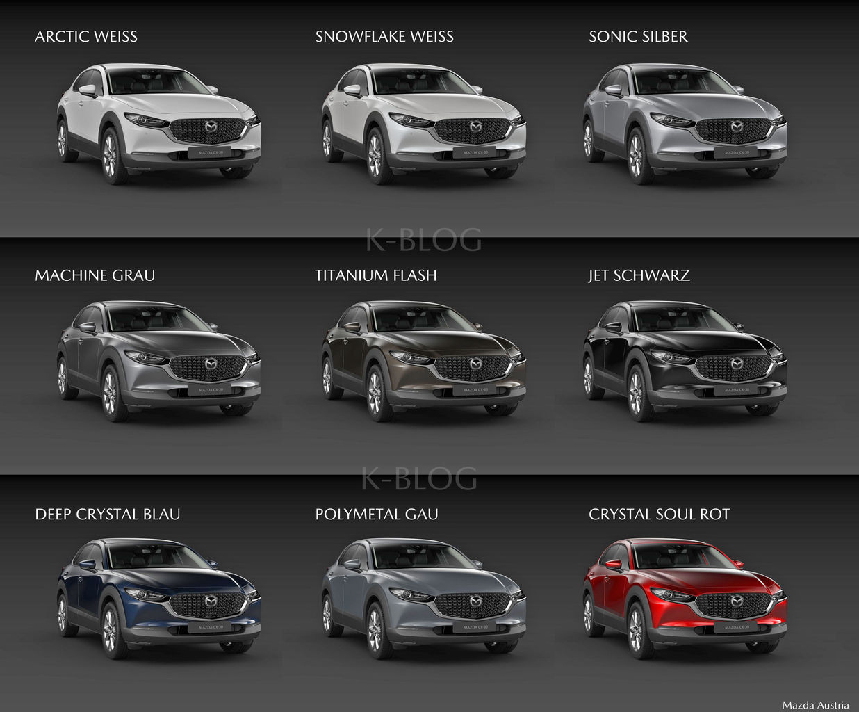 新世代suv Cx 30 オーストリア仕様 のカラーラインナップと内装について K Blog
