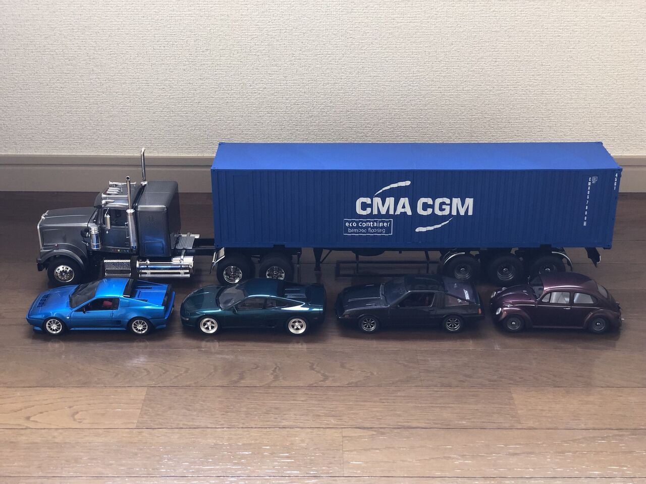 イタレリ 1/24 40フィート コンテナトレーラー 完成 : K's garage イタレリ 1/24 40フィート コンテナトレーラー 完成 : K's garage