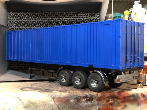 デコトラ‼️1/24・イタレリ製・40フィート　コンテナトレーラー未完成 全長505ミリのビッグサイズ！「40フィートコンテナトレーラー