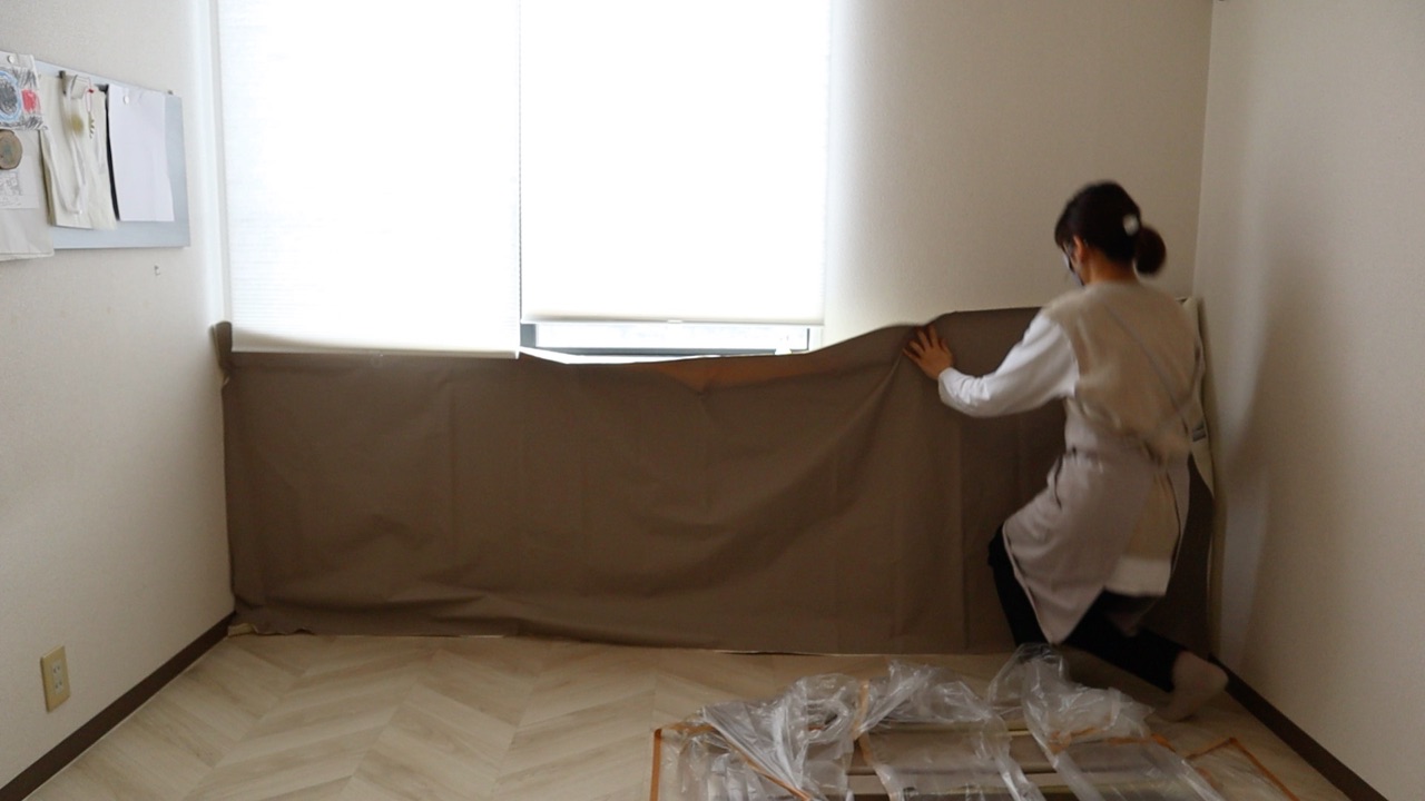 こども部屋 壁紙diy 2 アクセントにハーフ貼り えはみのdiyと暮らしブログ Powered By ライブドアブログ