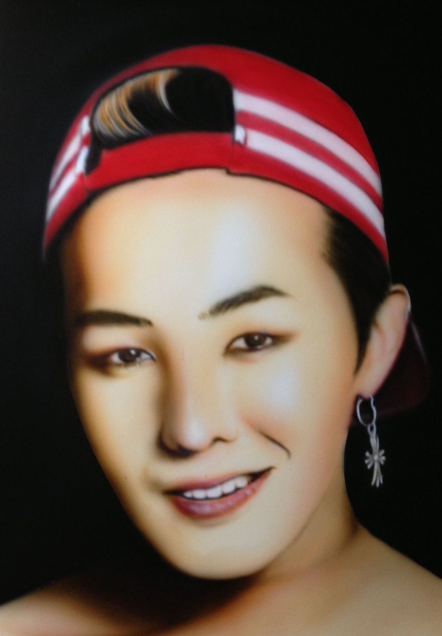 人物画 Bigbang G Dragon ジヨン 京都 大阪のエアブラシスクール 永フレンド工房 人物画 Bigbang G Dragon ジヨン 京都 大阪のエアブラシスクール 永フレンド工房