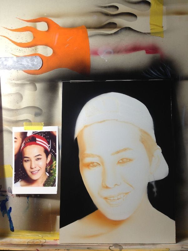 人物画 Bigbang G Dragon ジヨン 描き方説明あり 京都 大阪のエアブラシスクール 永フレンド工房