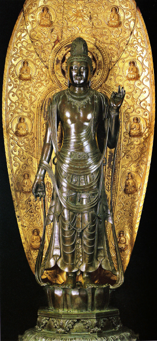 国宝 薬師寺東院堂『聖観音菩薩立像』の復刻ブロンズ像