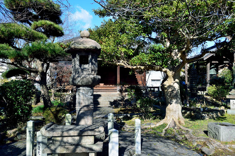 観音堂跡に建つ本堂