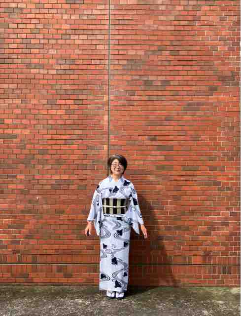 竺仙 半幅帯 れんが色② 未使用