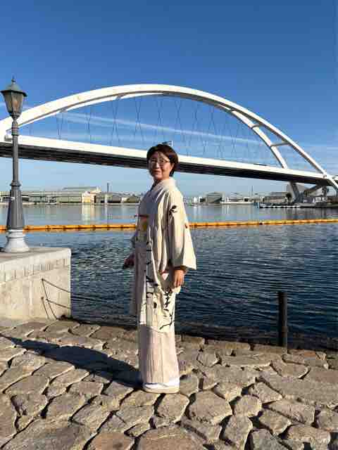 本場結城紬の半幅帯、桜染め(No.1360) 本場結城紬の半幅帯、桜染め(No.1360)