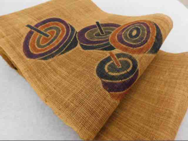 秋草と蛙の刺繍科布名古屋帯