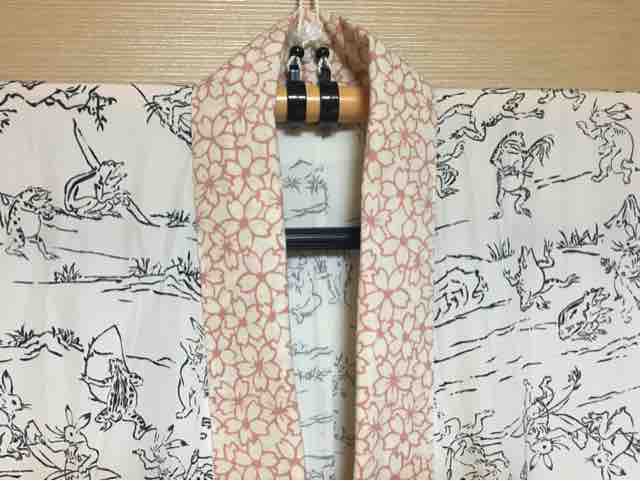 いいこと尽くめの手拭い半衿 還暦着物好き日記