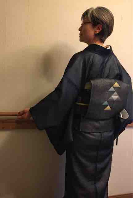 【たまじ】うそつき襦袢 長襦袢タイプ 黒本麻 本麻楊柳「近江ちぢみ」の長襦袢【生地代込み お仕立て付き 全6