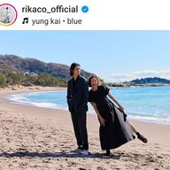 タレントＲＩＫＡＣＯとイケメン長男の愛情溢れる２ショット