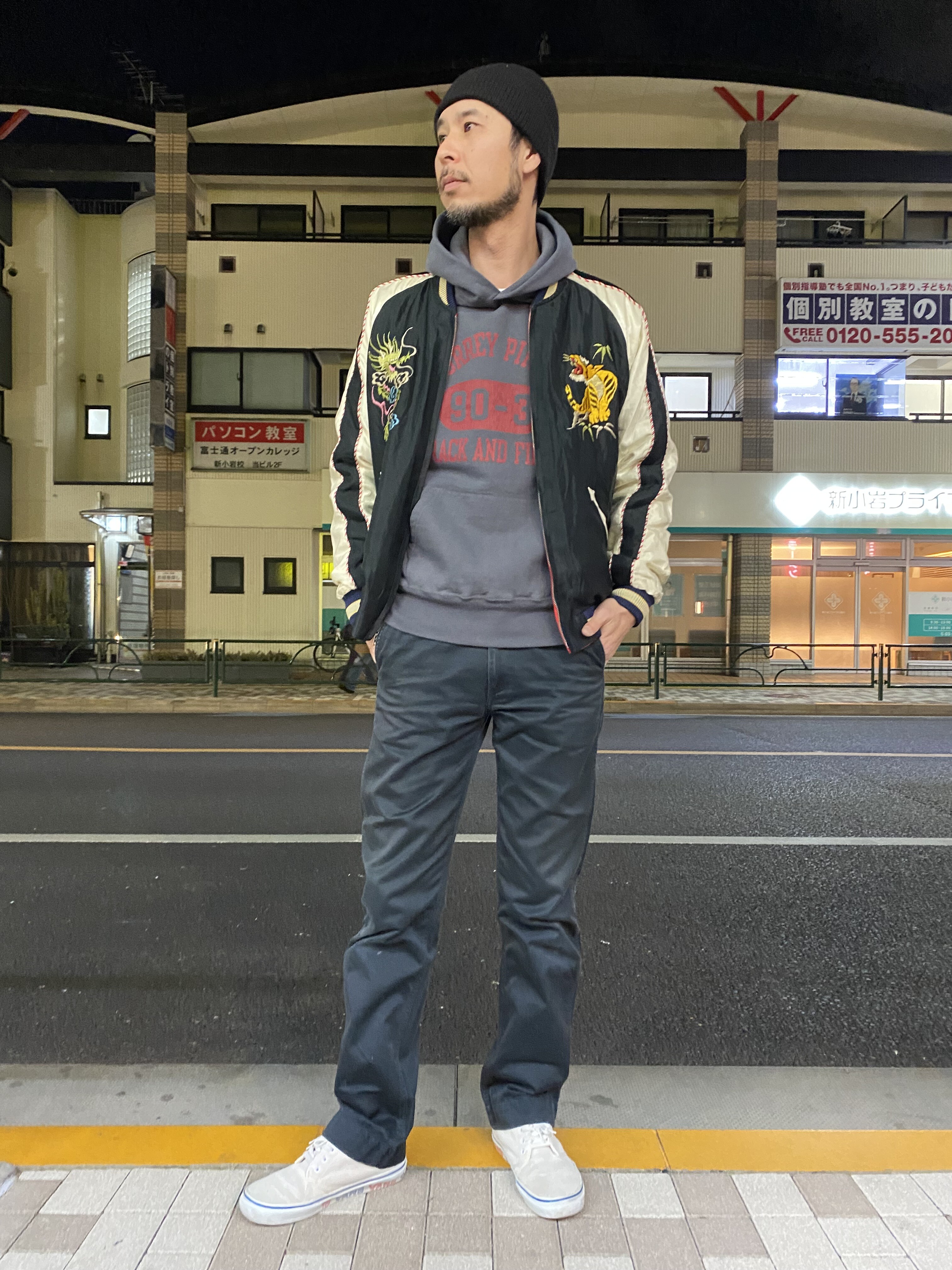 テーラー東洋 ！ リバーシブルアセテート スカジャン “DRAGON HEAD 