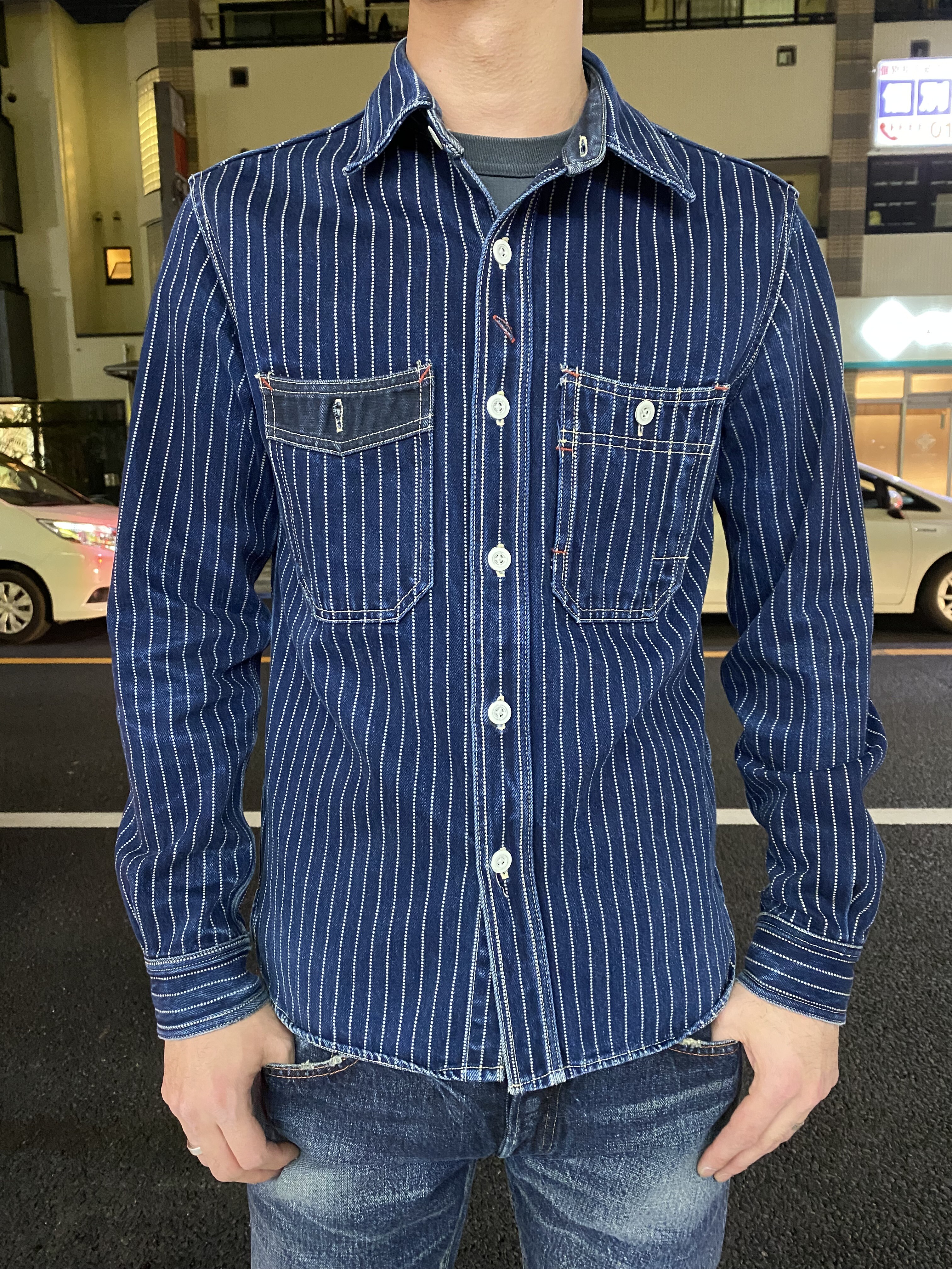 エイトジー！ウォバッシュストライプワークシャツ！！ : Gパン屋サカイ